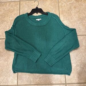 American Eagle Outfitters Teal Green Crew Neck Sweater